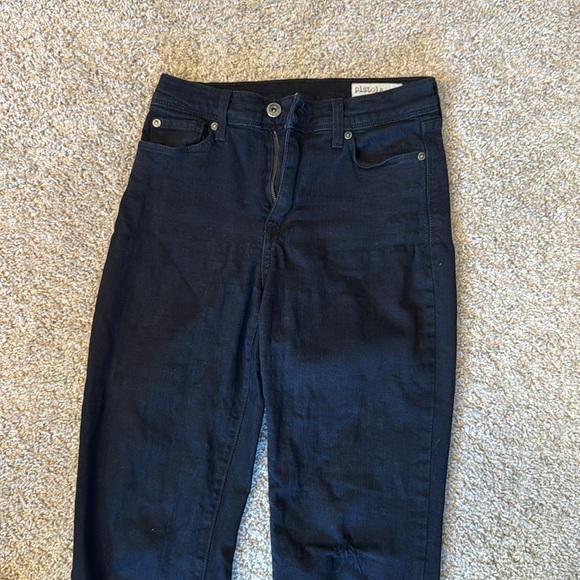 Pistola Frayed Fringe Crop Flare Jeans Black - Picture 12 of 13